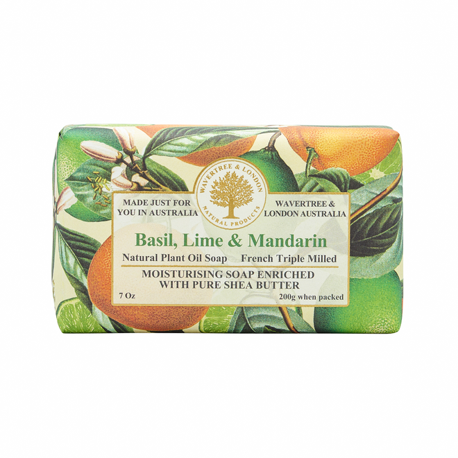 Wavertree & London Basil, Lime & Mandarin Bar Soap