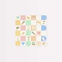 Easter Icon Checkerboard Small Paper Napkins