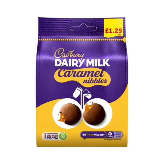 Cadbury Caramel Nibbles Bag 100g