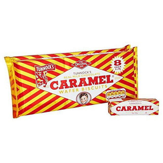 Tunnock's Milk Chocolate & Caramel Wafer Biscuits 8 Pack