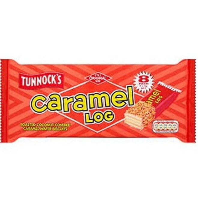 Tunnock's Caramel Log Wafer Biscuits 8 Pack