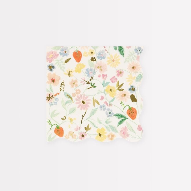 Elegant Floral Small Paper Napkins