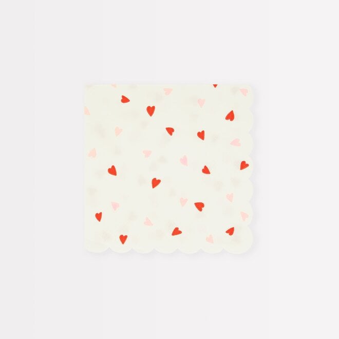 Heart Pattern Small Paper Napkins
