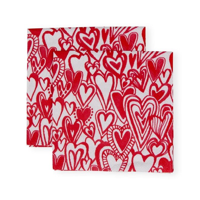 Groovy Love Paper Cocktail Napkin