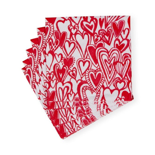 Groovy Love Paper Cocktail Napkin