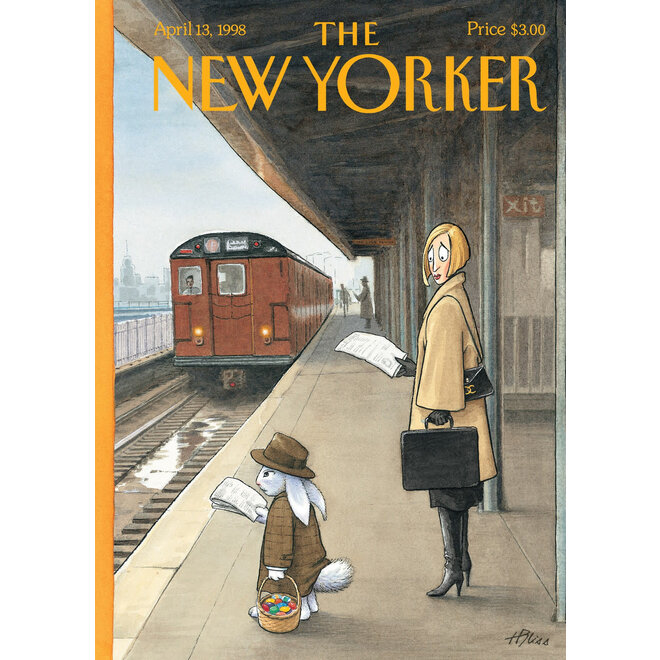 Commuter Easter Bunny New Yorker Easter Card