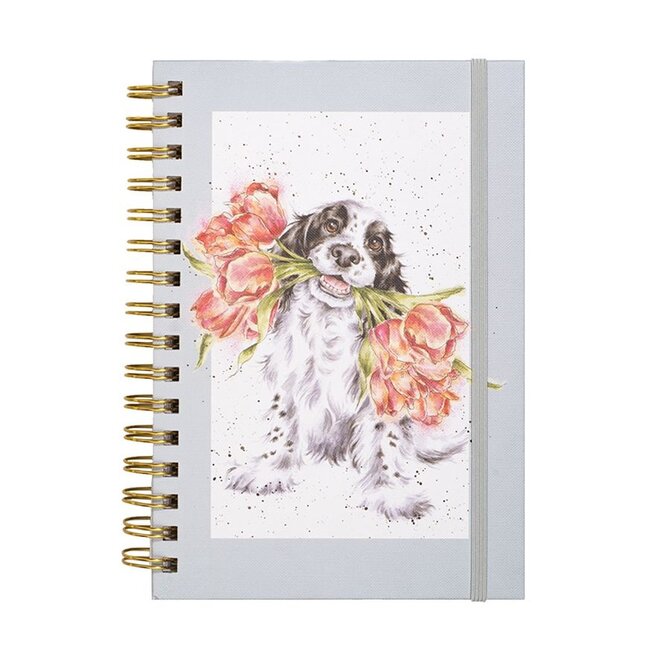 'Blooming with Love' Spaniel Spiral Bound Journal