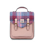 Harris Tweed Pink & Blue Tartan Calton Backpack