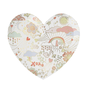 Valentine Doodle Heart Large Paper Plates