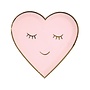 Happy Blushing Heart Paper Plates