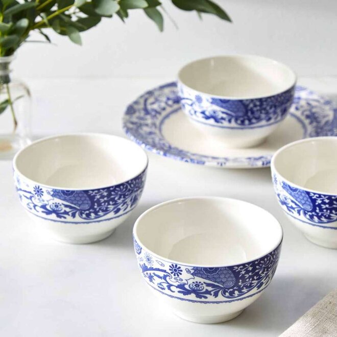 Blue Italian Brocato Dip Bowls (Set of 4)