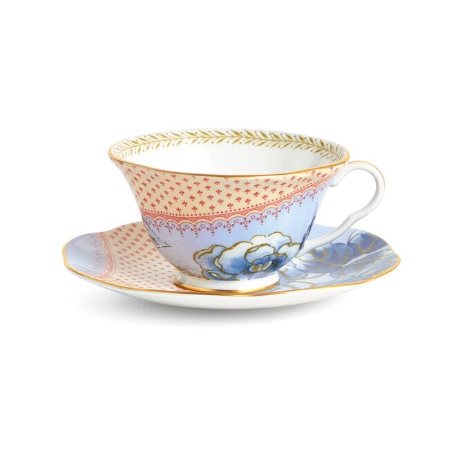 Butterfly Bloom Blue Peony Teacup & Saucer