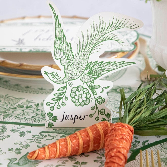 Green Asiatic Pheasants Paper Place Cards