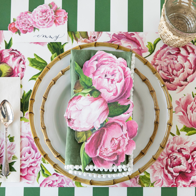 Peonies in Bloom Paper Placemats