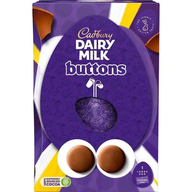 Cadbury Dairy Milk Giant Buttons Large Egg 195g