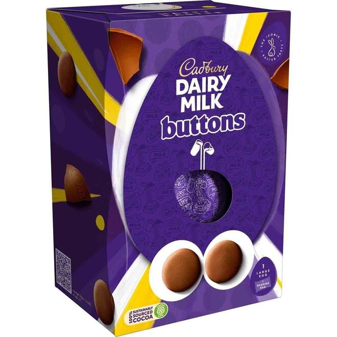 Cadbury Dairy Milk Giant Buttons Large Egg 195g