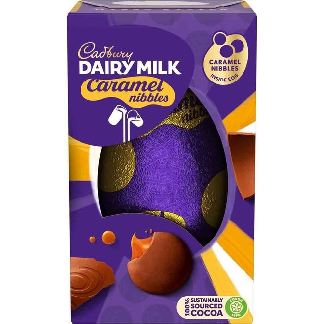 Cadbury Dairy Milk Caramel Nibbles Small Egg 96g