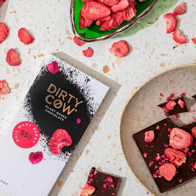 Dirty Cow Hail Mary Berry Plant Based Chocolate Bar