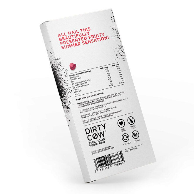 Dirty Cow Hail Mary Berry Plant Based Chocolate Bar