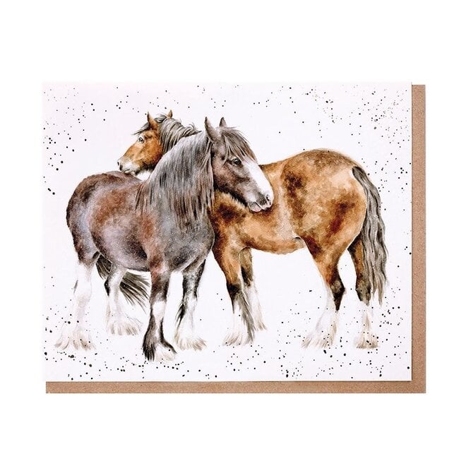 'Side by Side' Horse Greeting Card