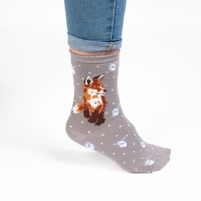 'Born to be Wild' Fox Gray Women's Socks