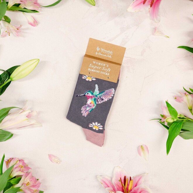'Wisteria Wishes' Hummingbird Women's Socks