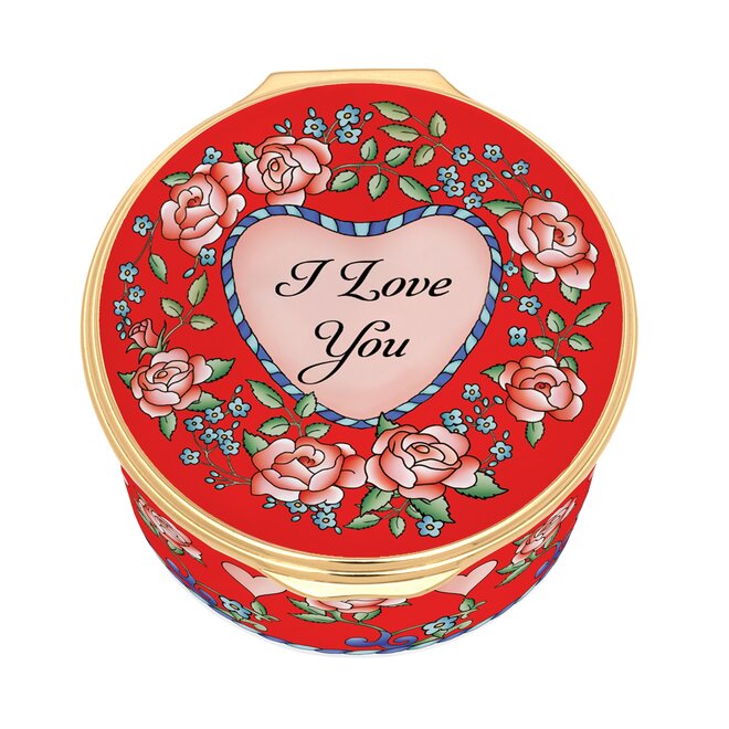 'I Love You' Enamel Trinket Box