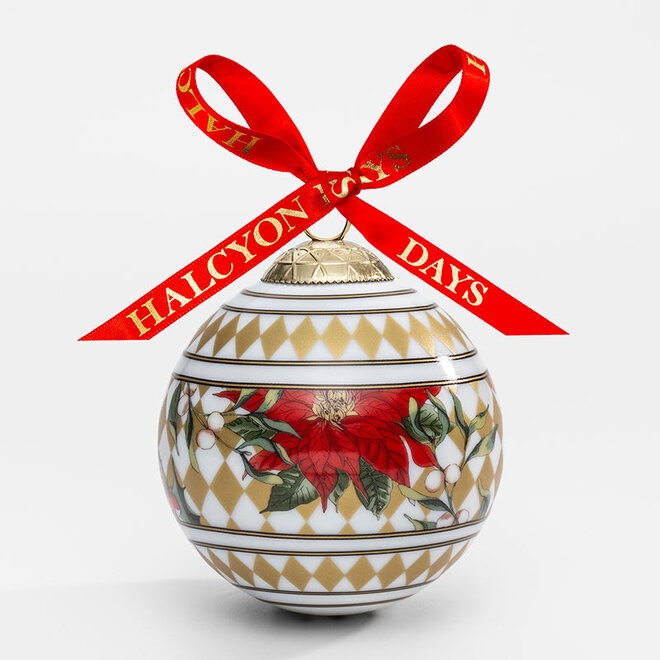 Parterre Gold with Poinsettia Bauble