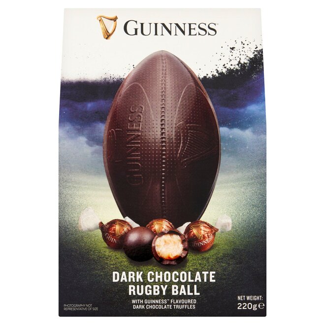 Guinness Dark Chocolate Rugby Ball With Truffles 220g