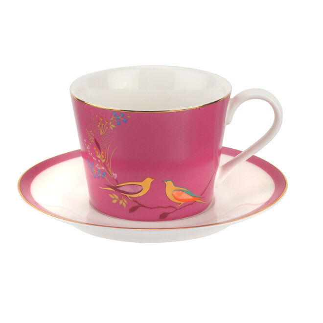 Sara Miller Chelsea Teacup & Saucer (Pink)