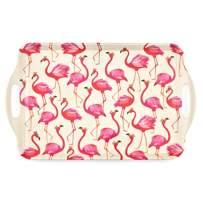 Sara Miller Flamingo Large Handled Tray