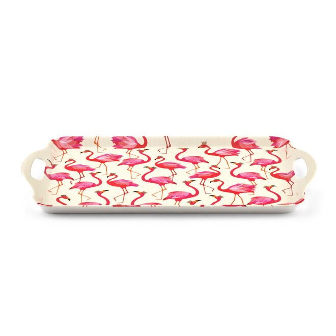 Sara Miller Flamingo Large Handled Tray