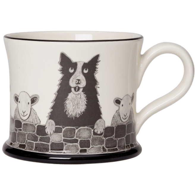 Moorland Pottery Sheep Dog Mug