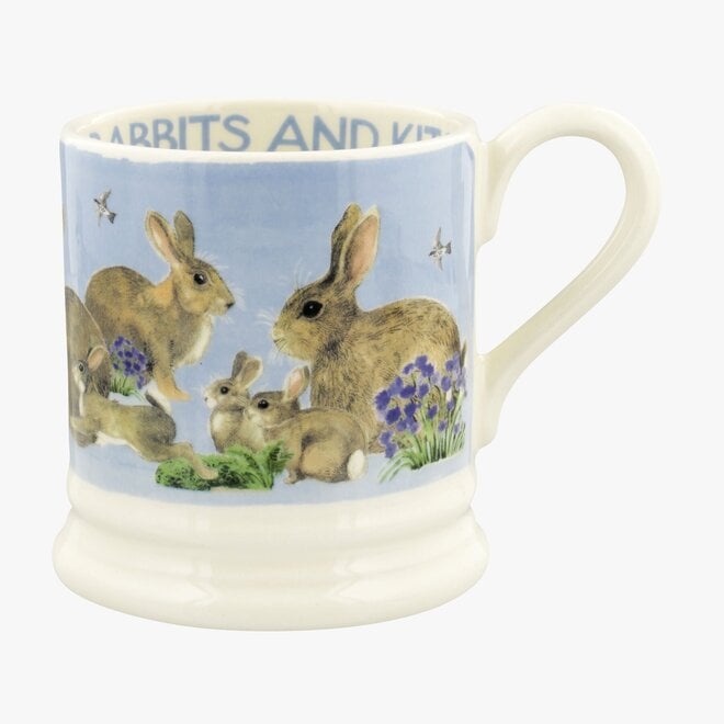Blue Rabbits & Kits 1/2 Pint Mug