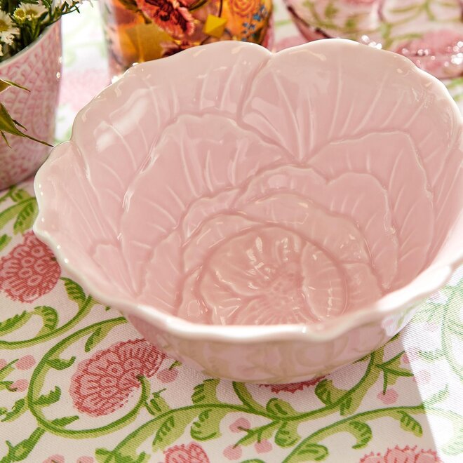 Soft Pink Flower Tidbit Bowl
