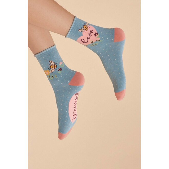 Love Bumblebee Ladies Ankle Sock