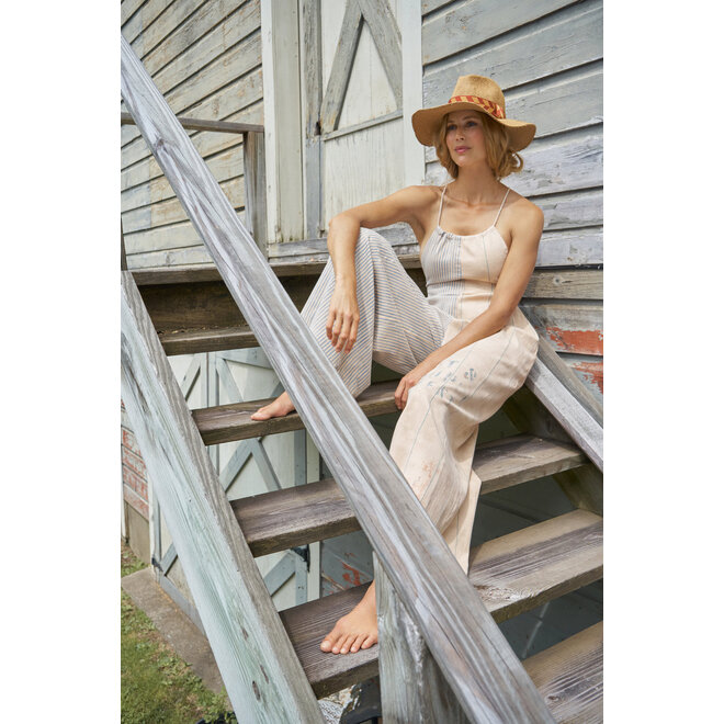 Teracotta Natasha Hat with Chevron Band