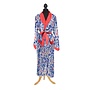 Ikat Print Blue Robe Gown