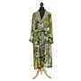 KEW Hydrangea Print Lime Robe Gown