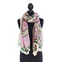Folk Flowers Pink Scarf