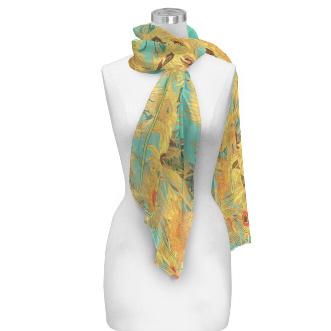 Vincent van Gogh "Sunflowers" Sheer Scarf