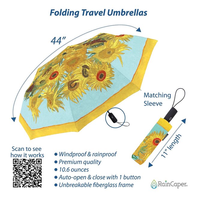 Vincent van Gogh "Sunflowers" Travel Umbrella
