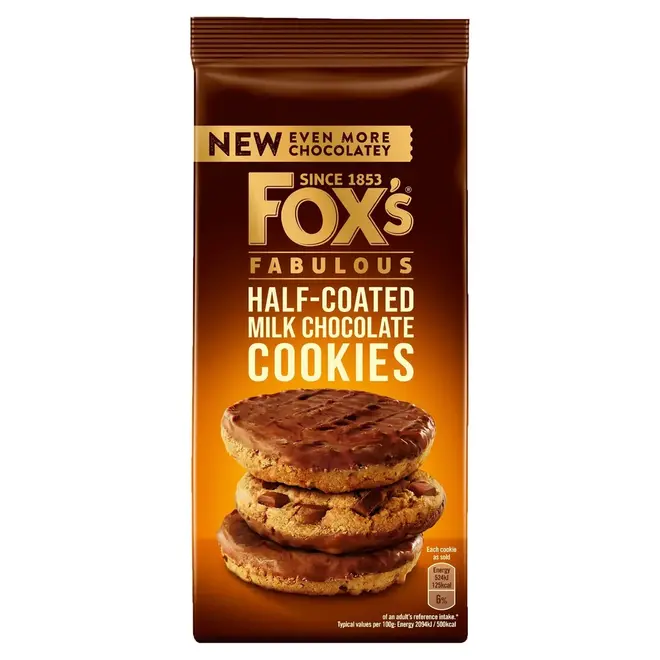 Fox's  Half-Coated Milk Chocolate Chunk Cookies