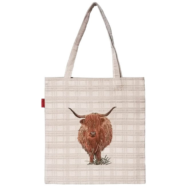 Highland Cow Flat Tote Bag