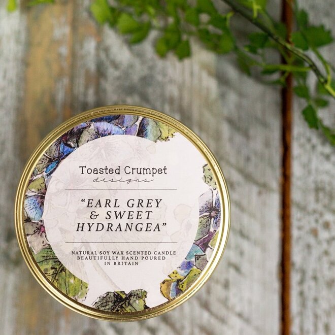 Earl Grey & Sweet Hydrangea Candle