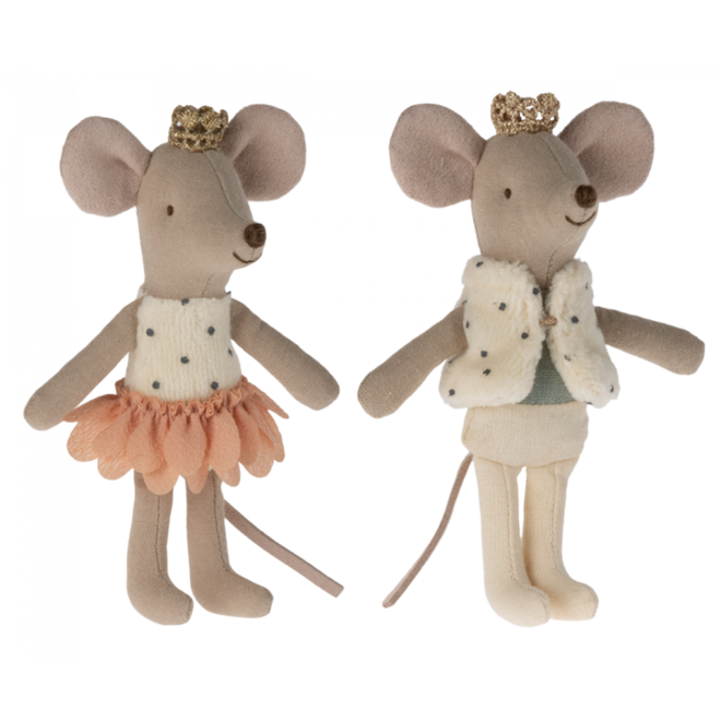 Royal Twins Mice, Little Sister and Brother in Box (Rose)