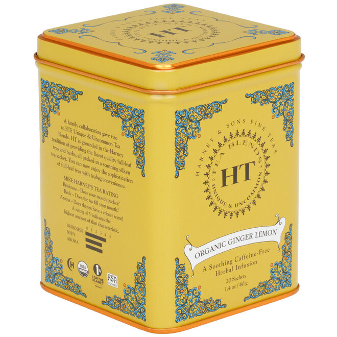 Harney & Sons Organic Ginger Lemon Herbal HT Tin 20s