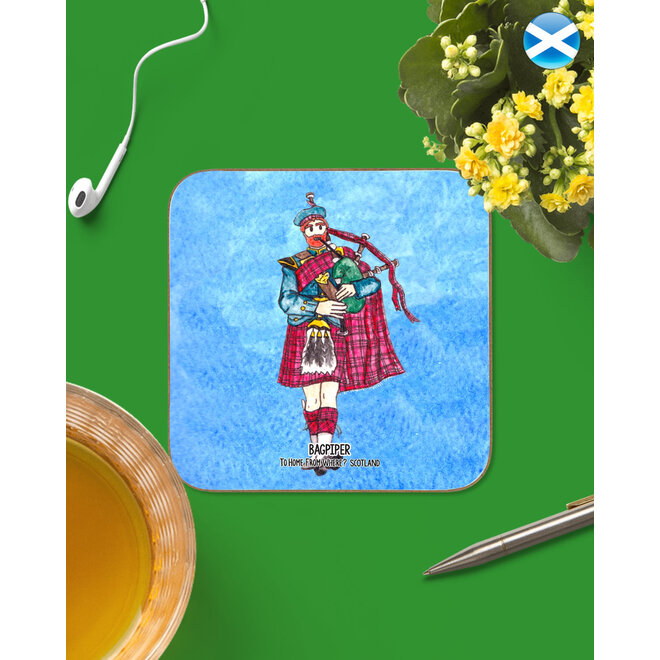 Scotland Bagpiper Magnetic Coaster