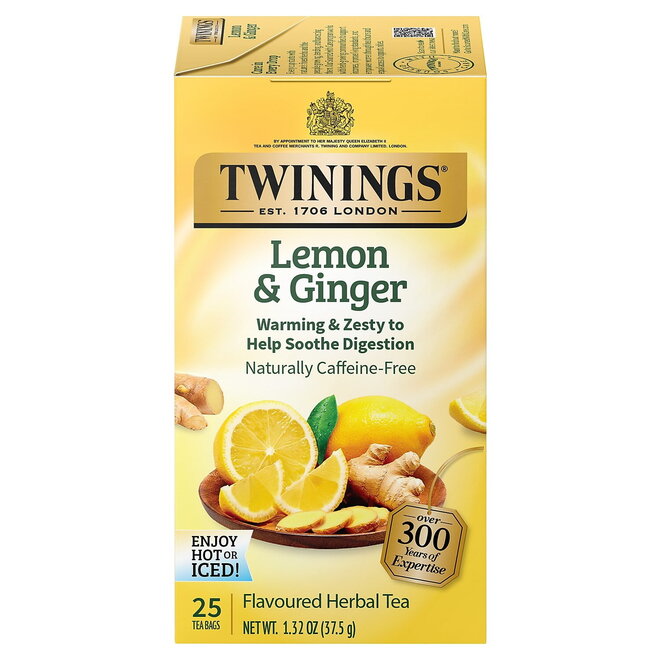 Twinings Lemon & Ginger Herbal 25s