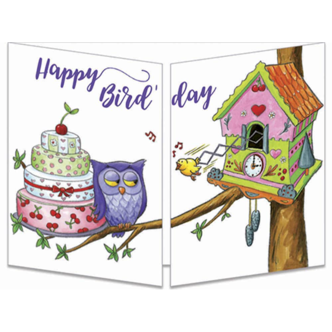 Happy Bird'Day from the Owl Birthday Card